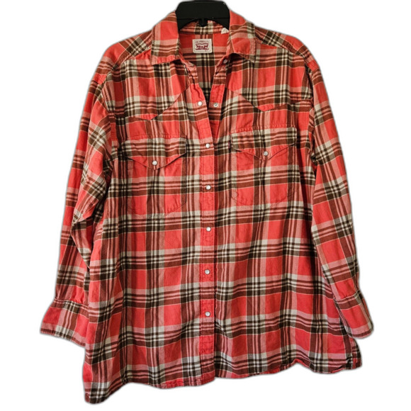 Levi's Men's Western Classic Fit Long Sleeve Button-Down Shirt Medium - Picture 1 of 6